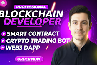 be blockchain developer for web3 dapp pump fun crypto bot dex staking on solana