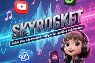 skyrocket playlist youtube music video promotion spotify music soundcloud music