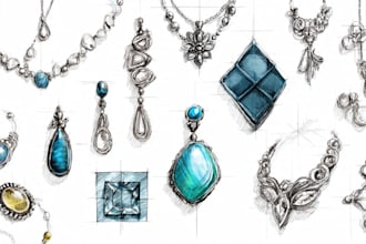 draw a jewelry design or a sketch of jewelry