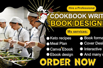 write cookbook recipe book do cookbook design cookbook formatting as ghostwriter