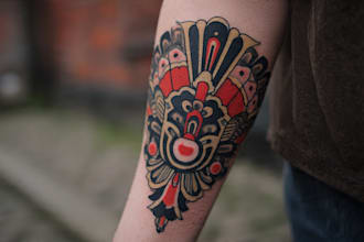 make a traditional japanese irezumi tattoo