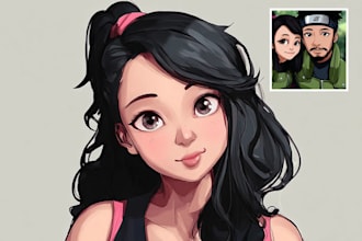 draw any anime, manga, cartoon, game avatar portrait