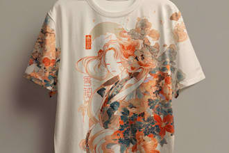 draw japanese t shirt illustration