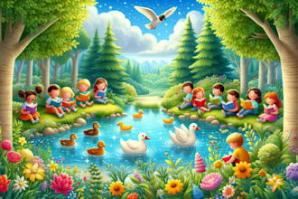 draw children book illustration and kids cover illustration