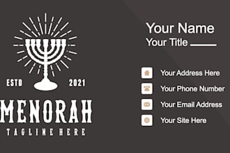 design unique excellent menorah logo for your brand