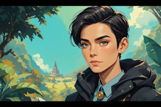 draw illustration style portrait