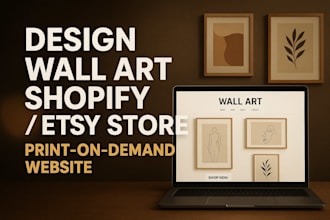 design wall art shopify etsy store wall art website print on demand website