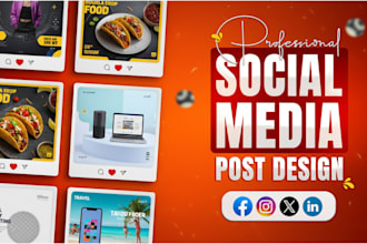 professional social media post design for business  and more