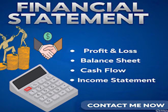 prepare financial statements, cash flow, income statement