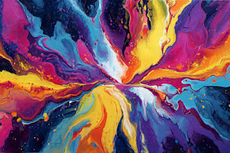 create digital oil abstract art