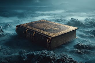 create a fantasy or sci fi book cover, cover design, ebook cover