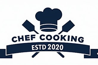 design outstanding chef cooking restaurant logo