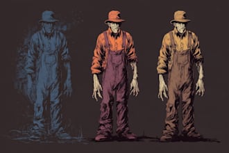 draw horror character illustration