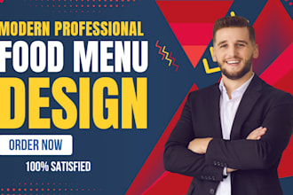digital menu, restaurant menu design and modern food menu