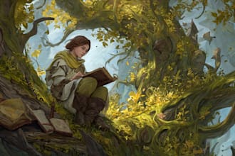 draw fantasy illustrations and covers