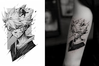 make anime tattoo design