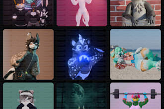 create vrchat avatar textures, renders, and blender edits