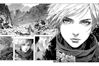 draw a unique comic book page or manga page