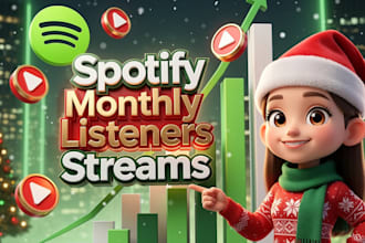 spotify monthly listeners and streams promotion and christmas monthly listeners