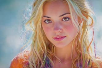 create digital oil painting portrait