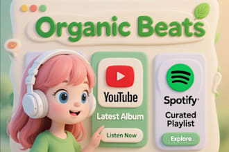 organic youtube and spotify music, album promotion on playlist curators website