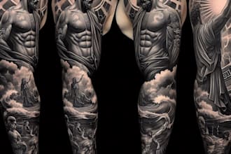 do a tattoo design of tattoo sleeve