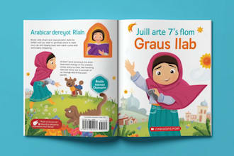 design children book story illustrations, kids book covers