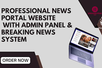 design a professional news website or online news portal