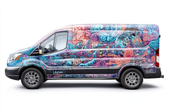 do clean and professional car wrap, vehicle wrap design