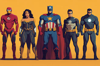 superhero character for comics