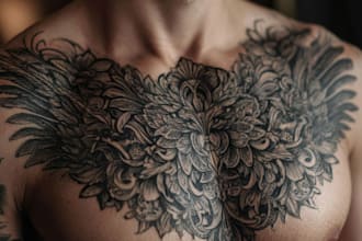professionally design your sleeve tattoo , chest tattoo