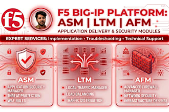 provide f5 ltm and asm configuration, operations, and troubleshooting