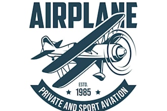 design gorgeous airplane logo