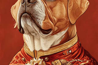 design custom pet portrait