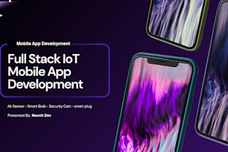 develop a full iot enabled mobile app for android and ios
