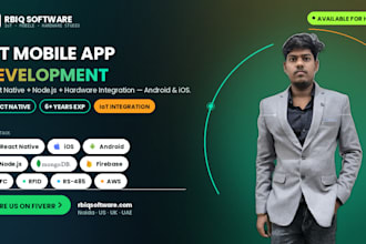 develop a full iot enabled mobile app for android and ios