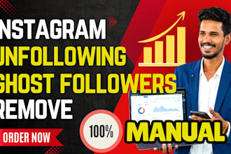 manually unfollow instagram followings and remove bot, fake followers