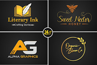 design a perfect author or minimalist logo with   branding