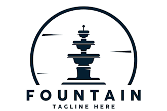 create meditation fountain logo for any social media