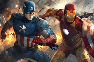 create superhero caricature for you