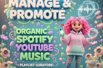 do organic spotify youtube music promotion with playlist curators