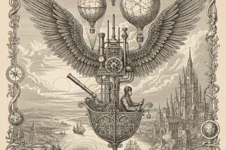 create detailed vintage engraving and  etching illustrations