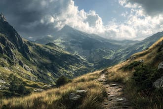 paint a realistic digital landscape illustration