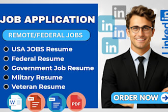 do job search strategy and apply to remote and government jobs for you
