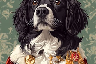 pet portrait or pet illustration in tattoo