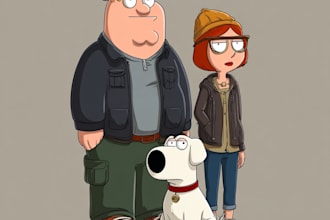 create your custom family guy style portrait