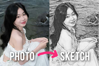 convert photo to sketch in different style