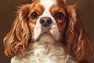 draw dog animal pets cartoon portrait vector art