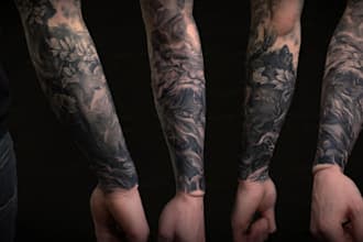 do a tattoo design of tattoo sleeve