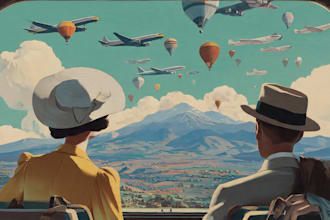 create retro vintage travel poster